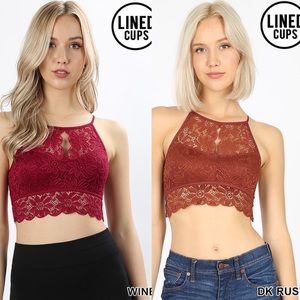 2x16! STRETCH LACE BRALETTE LINED CUPS